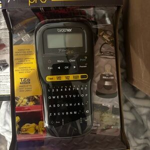 Brother Black Handheld Label Maker Ergonomic Design